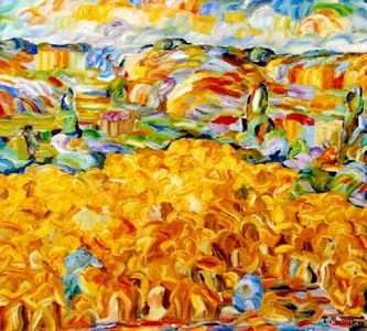 Provence in the Summer - Cornfields I - 90cm x 100cm